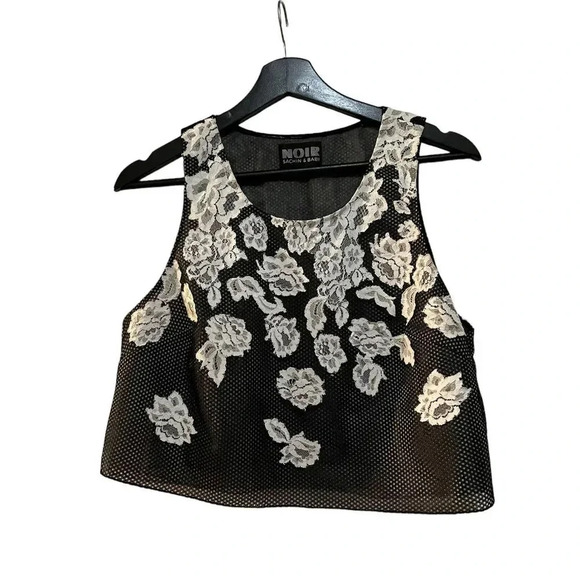 NOIR SACHIN & BABI Black White Boboli Tank Top - Picture 1 of 5